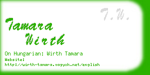 tamara wirth business card